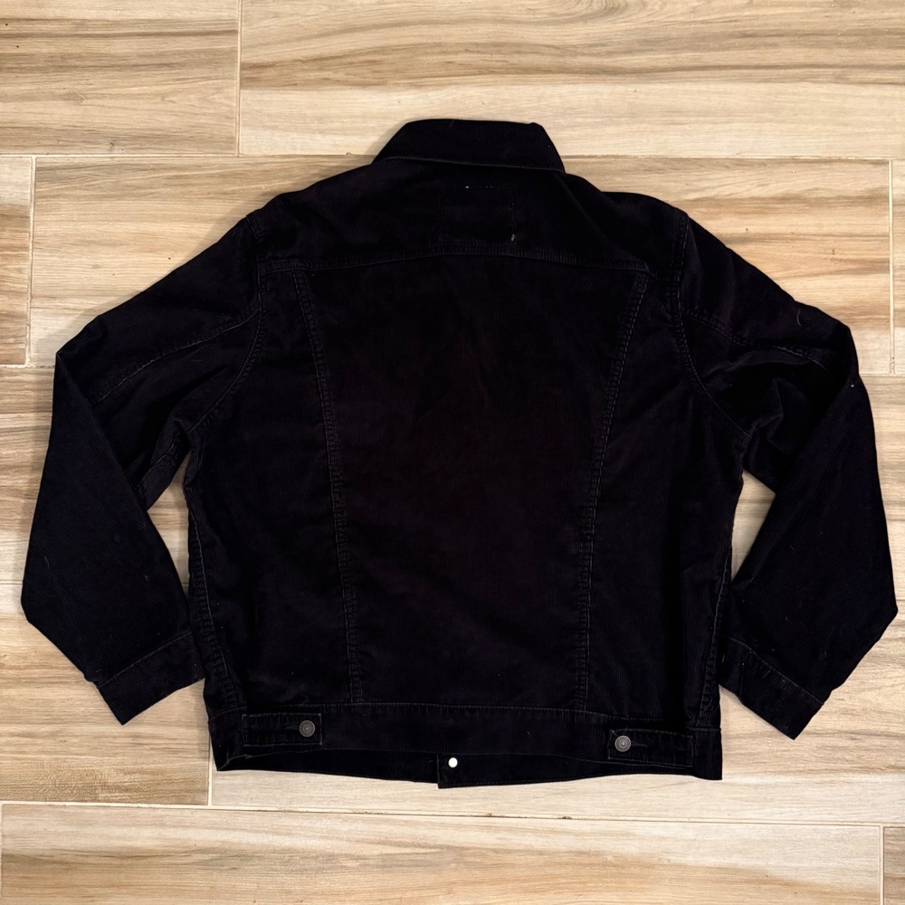 Levis Mens Black Corduroy Vintage Fit Trucker Jacket Large 70598-0032 - Picture 3 of 9